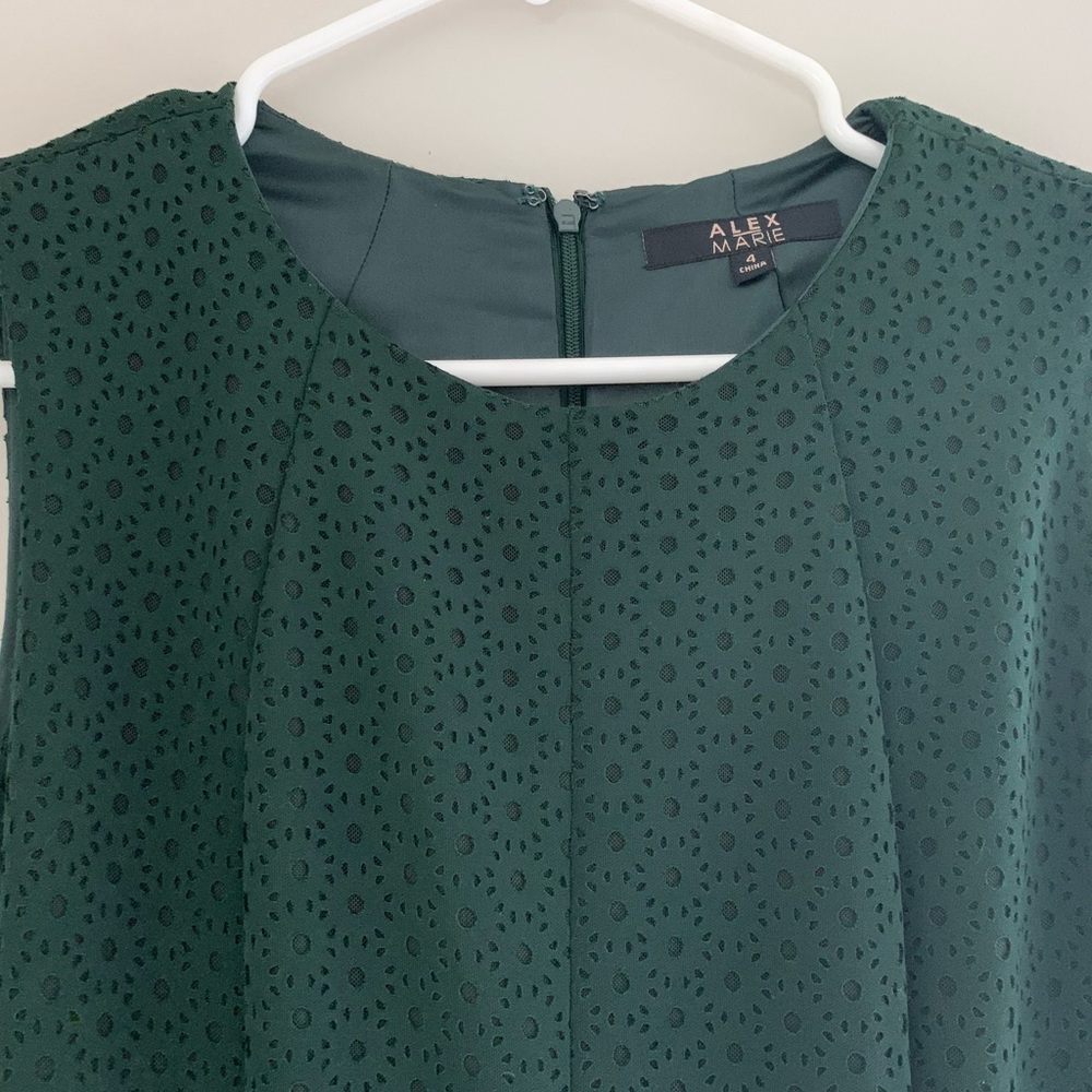 Alex Marie Dark Green Sleeveless Dress - Picture 8 of 11